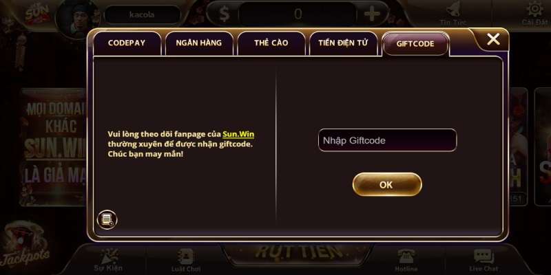 Cách Nhận Code Sunwin